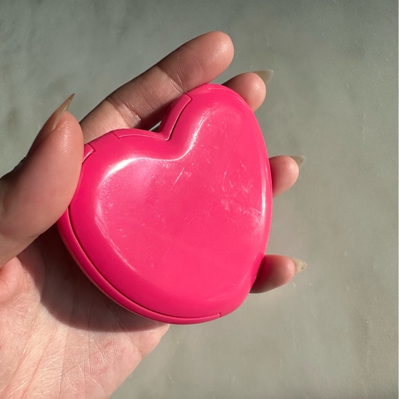 🆓💄💖 Dual-sided mirror compact in pink heart shape - Picture 4 of 5